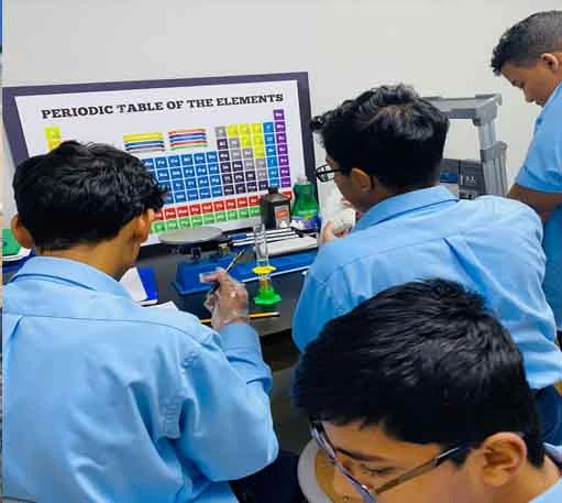 Students working on a science activity